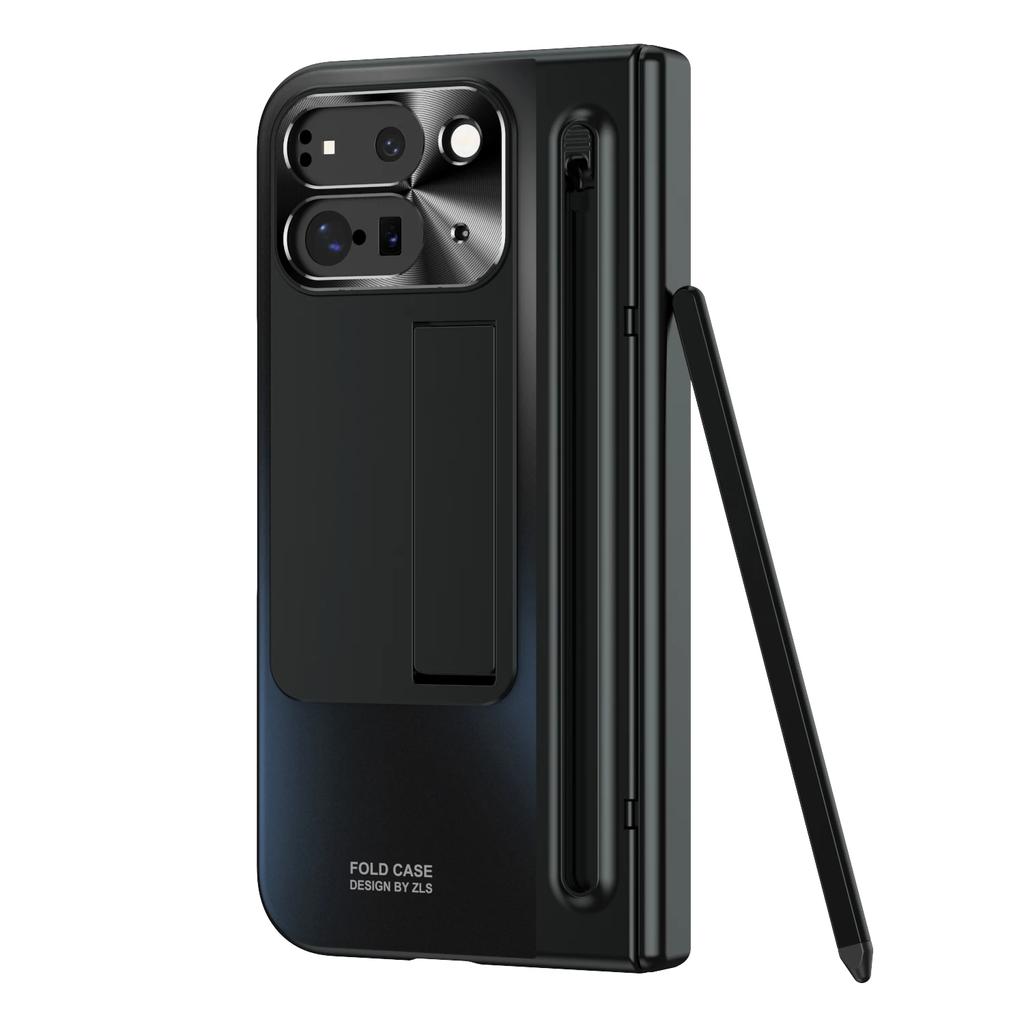 360 Full Protection Hinge Case for Google Pixel 11 10 9 Pro Touch Pen Folding Cover