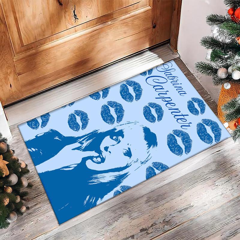 Soft Crystal Velvet Floor Rug,Sabrina Carpenter Anti Slip Decorative Carpet, Plush Area Mat For Indoor Home Decoration