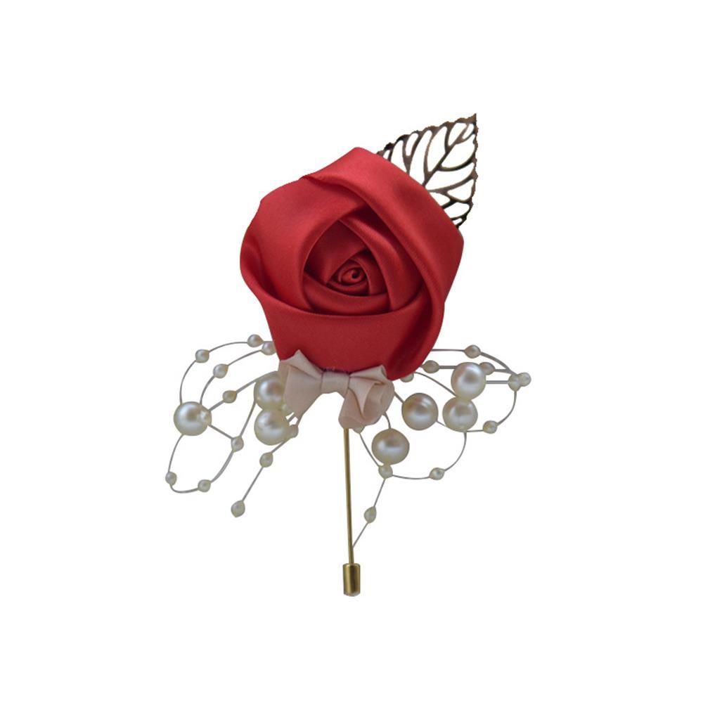Women Men Charm Gift Fashion Accessories Rose Flower Corsage Bride Groom Brooch Wedding Boutonniere