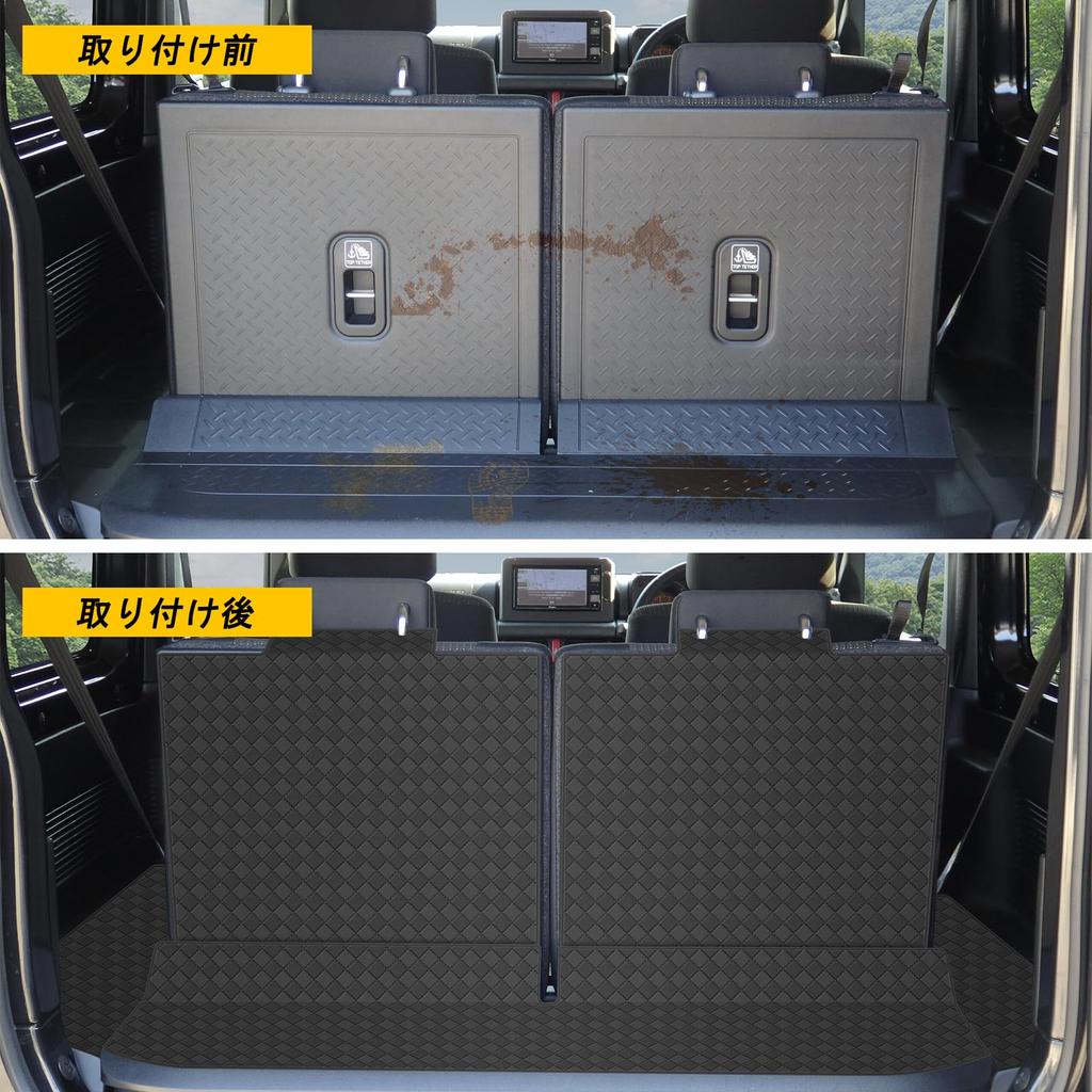 YORKNEIC Luggage Mat, Suzuki, Jimny, Jimny Sierra JB64W, JB74W, Current Since 2018, Backrest Cover,