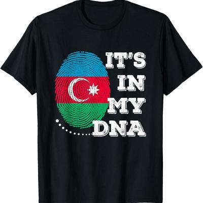 Это у меня в ДНК. Футболка с флагом Азербайджана.