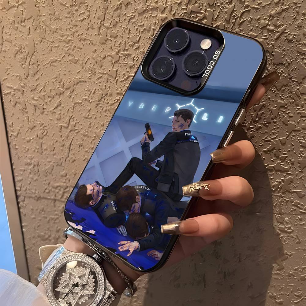 Игра C-Connor B-Стать человеком Для iPhone 17,16,15,14,13,12,11,Mini,Pro,E,SE4,XS,MAX Черный Ударопрочный Конфетный Матовый Чехол