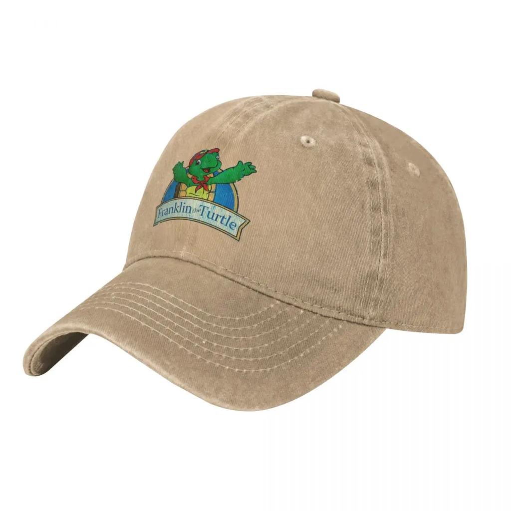 Vintage Franklin The Turtle Baseball Caps Fashion Washed Denim Hats Adjustable Casquette Sports Baseball Cowboy Hat for Unisex