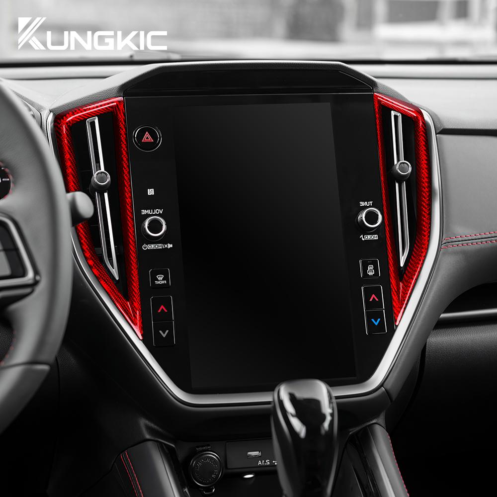Real Hard Carbon Fiber Interior Sticker for Subaru WRX/WRX STI 2022-2024 Center Control Navigation Air Outlet Trim