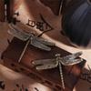 Elegant Brass Dragonfly Figurines Copper Dragonfly Ornament  Garden Decoration