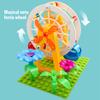 36-186PCS Big Size Marble Race Run Particle Scenes LED Light Slide Funnel Ferris Wheel Building Blocks City Brick Toy For Kids