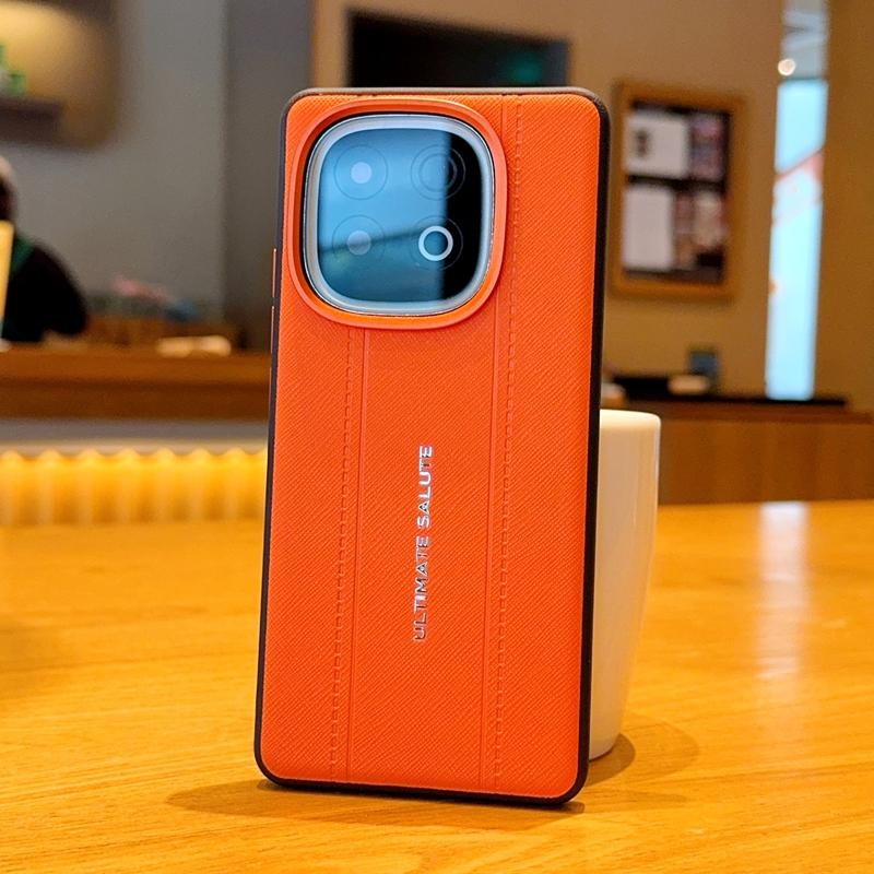 Для чехла телефона VIVO IQOO Z10 Tubor Z10 Tubor Pro, дизайн со стикером из ТПУ-кожи, внешний вид в стиле легкой роскоши, дизайн со швом