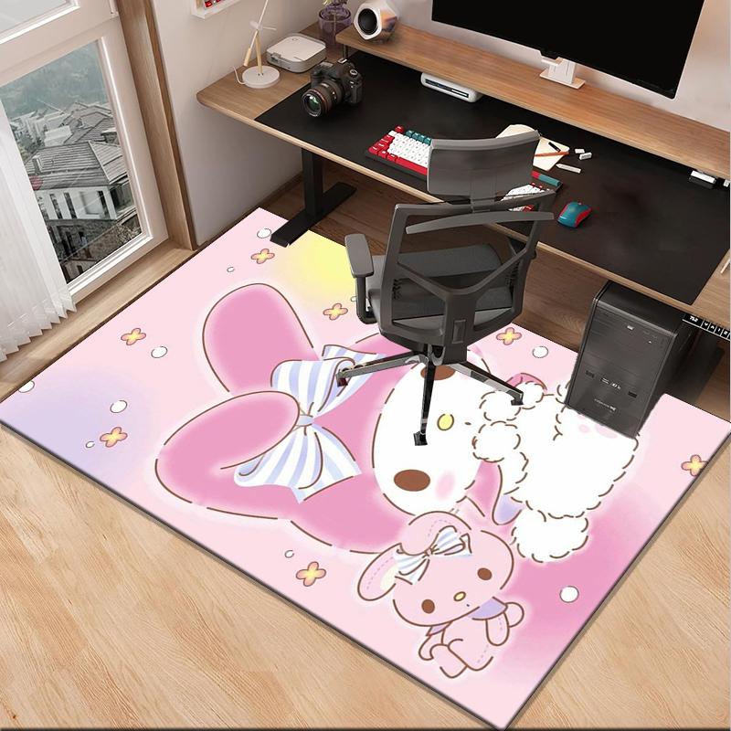 Hello cat Fantasy World Office Rug Chair Mat, Game Carpet, Suitable for Front Door, Bedroom, Living Room, Desk, Holiday Gift