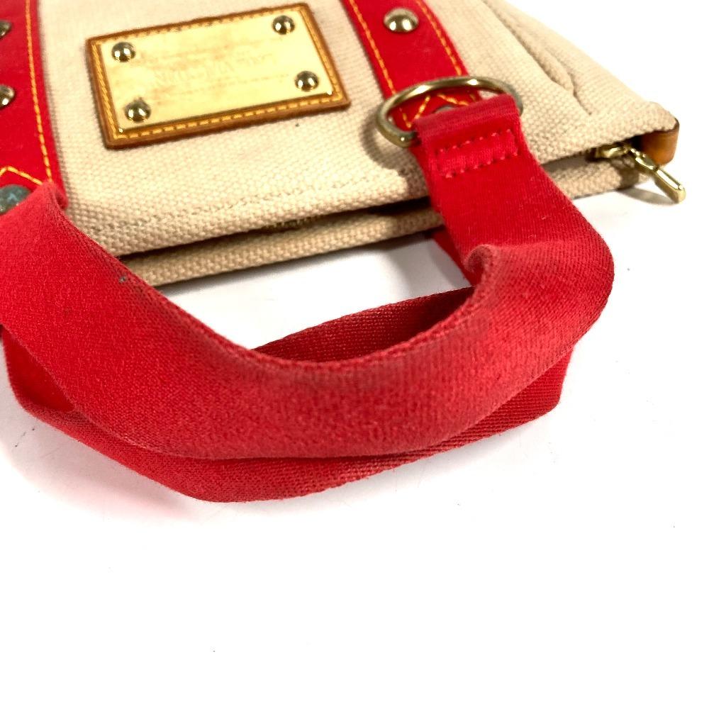Louis Vuitton  M40038  Antigua Cabas PM Bag Tote Bag Hand Bag Canvas Beige/Red