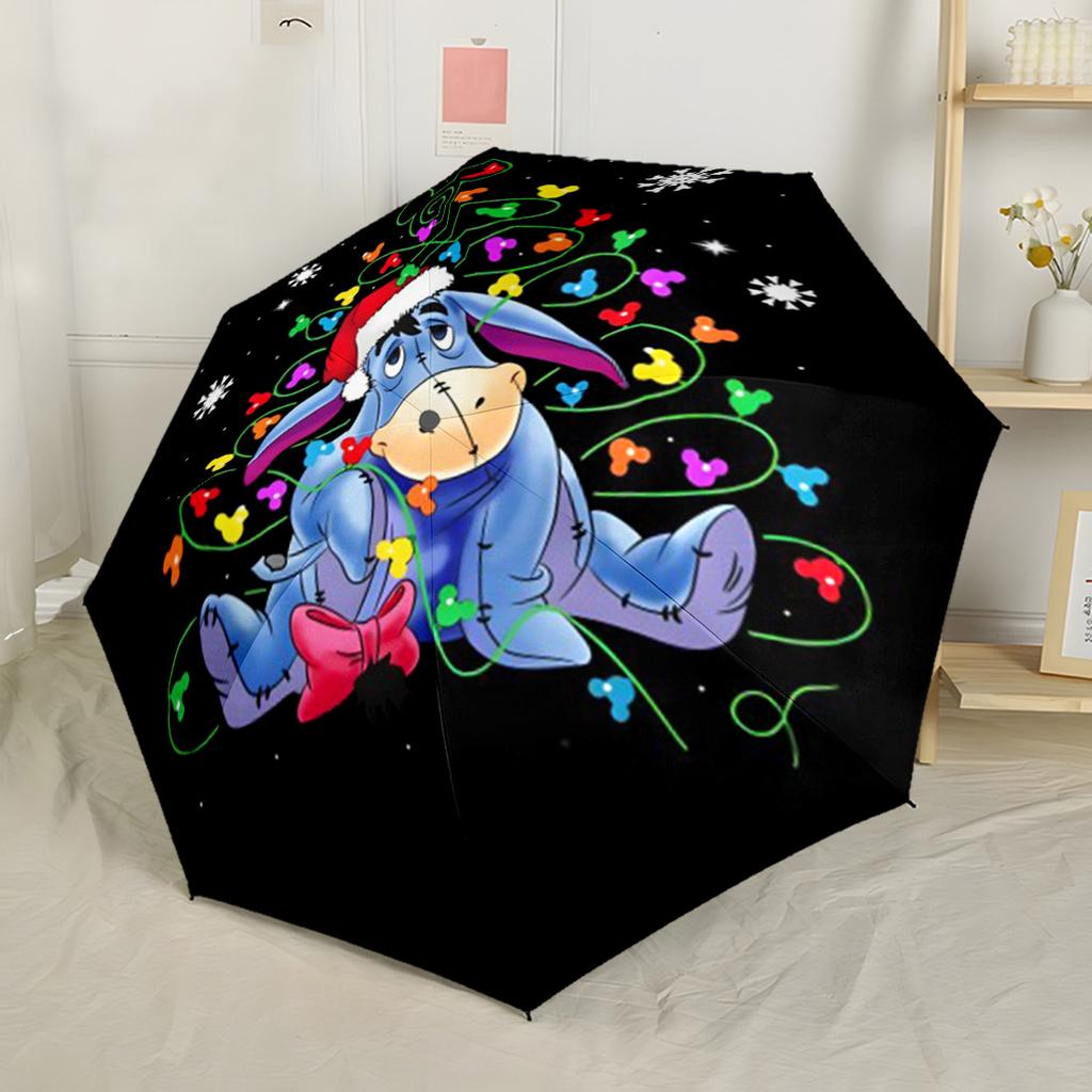 Eeyore's Dreamy Garden Portable Automatic Umbrella Compact & Durable 8-Rib Design Foldable Design All-Season Umbrella for Travel Fashionable Accessory