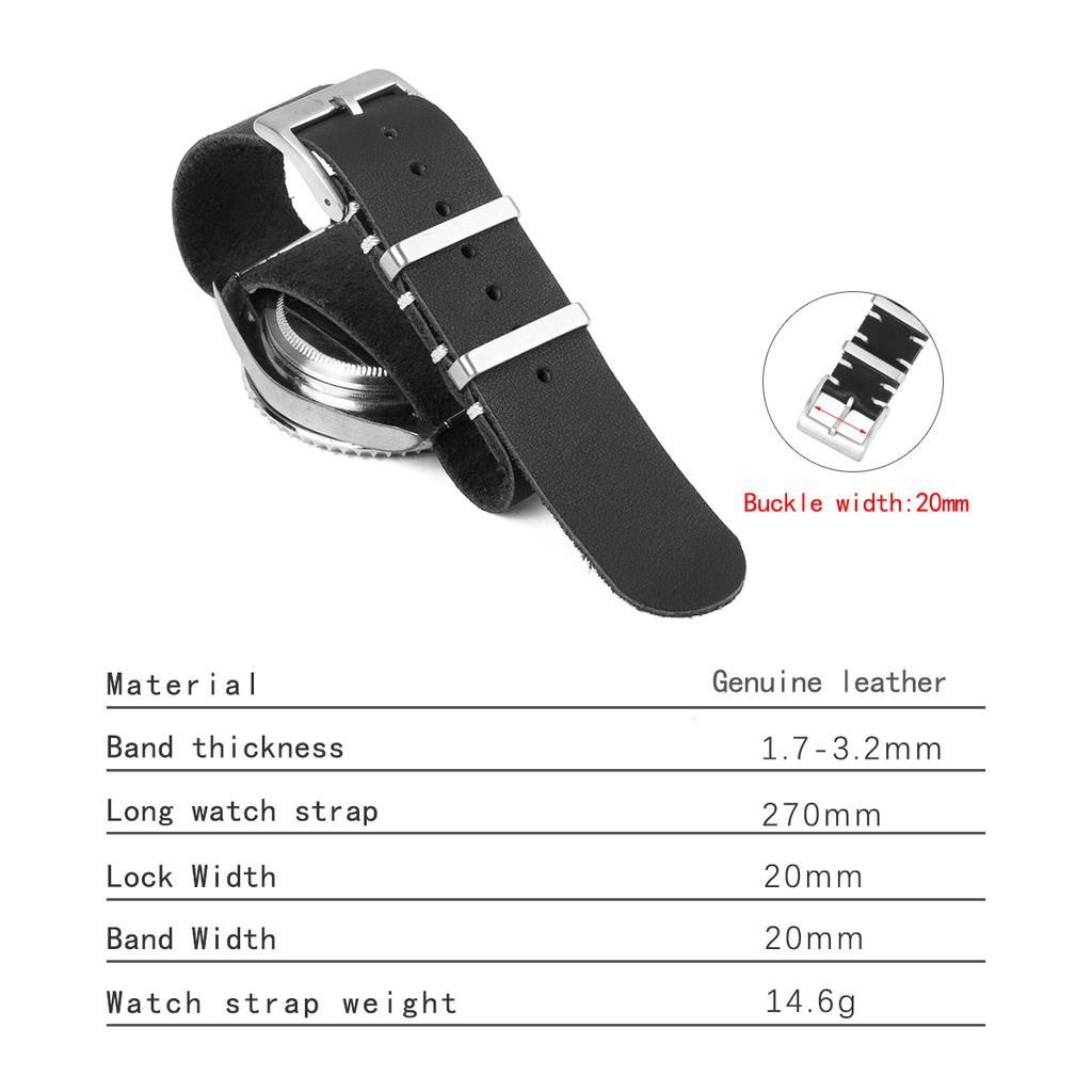 Genuine Leather Watch Strap 18mm 20mm 22mm Comfortable Watch Band Black Blue Brown Women Men Wristband Universal Watchbands