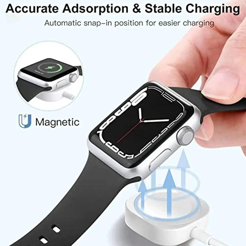 USB Type C Magnetic Wireless Charger for IWatch 9/8/7/6/5/SE USB C Portable Fast Charging Station for Apple Watch Series Ultra