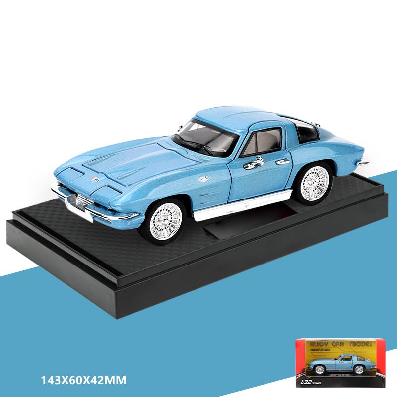 AABHB1 1:32 Chevrolet Corvette C2 Supercar Alloy Metal Diecast Model Car Home Decoration & Collectibles Hobby Display Ornaments Holiday