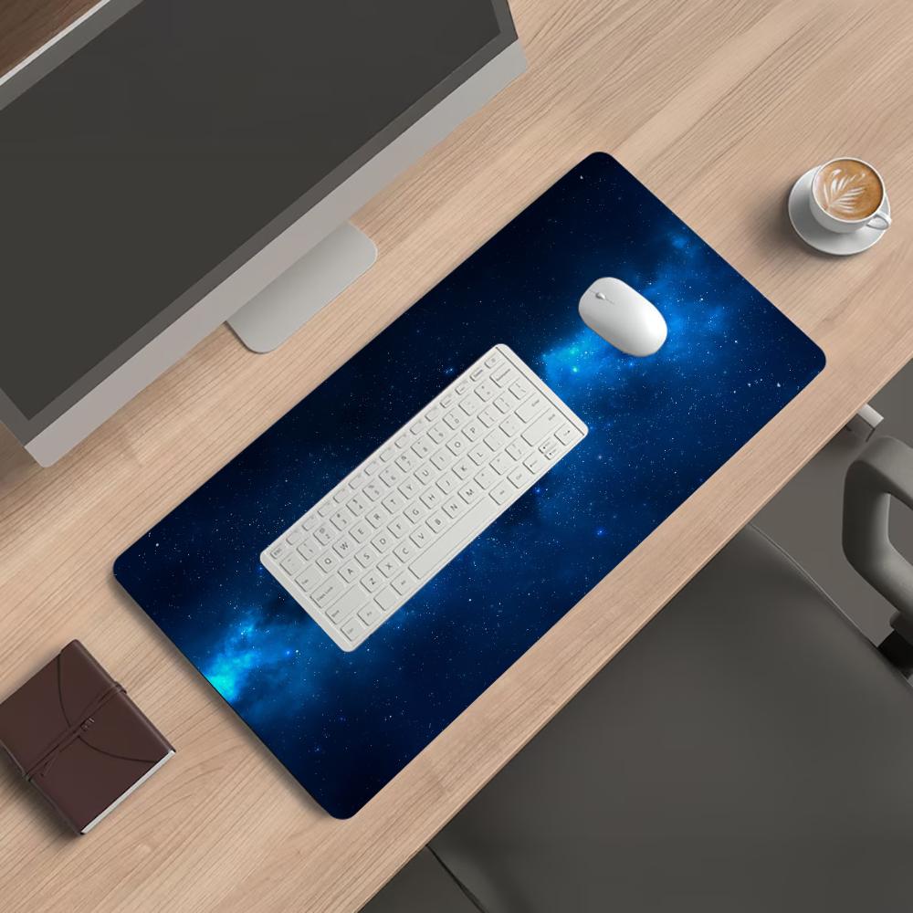 Blue Star Galaxy Desk Mat Table Mat Pc Accessories Square Mousepad Office Desk Decorating XXL Mouse Pad Keyboard Pad Gaming
