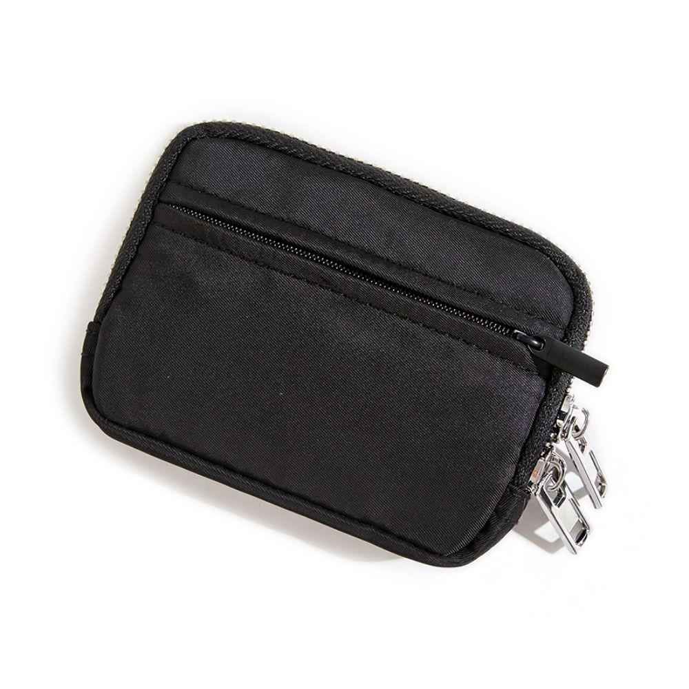 Portable Men Wallet RFID Anti-theft Mini Earbuds Storage Bag Square Nylon Coin Purse  Student