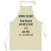 Tablier de cuisine - Inès ça n'existe pas - Impression bretonne - Coton épais - Fabriqué en France