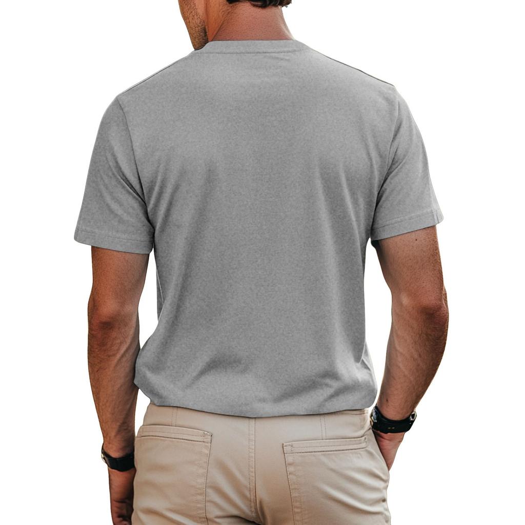 Мужская модная футболка с принтом, круглым вырезом, прямыми плечами и короткими рукавами