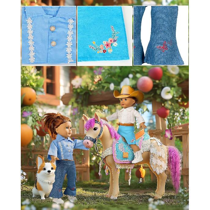 Американская кукла 18 дюймов, одежда для кук, 8 комплектов одежды и аксессуаров для кук 18 дюймов, игрушки для переодевания кукол для девочек и детей