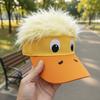 Breathable Embroidered Baseball Cap Soft Top Duck Tongue Cap Duckling Decorated Wig Cap  Party Gift