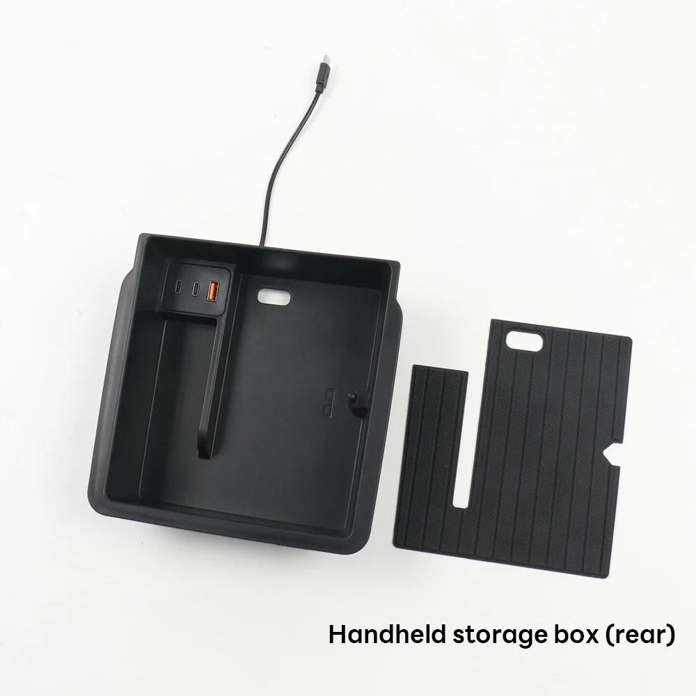 Armrest Box Storage Box With Usb/type C Port For Tesla Model 3 Highland 2024
