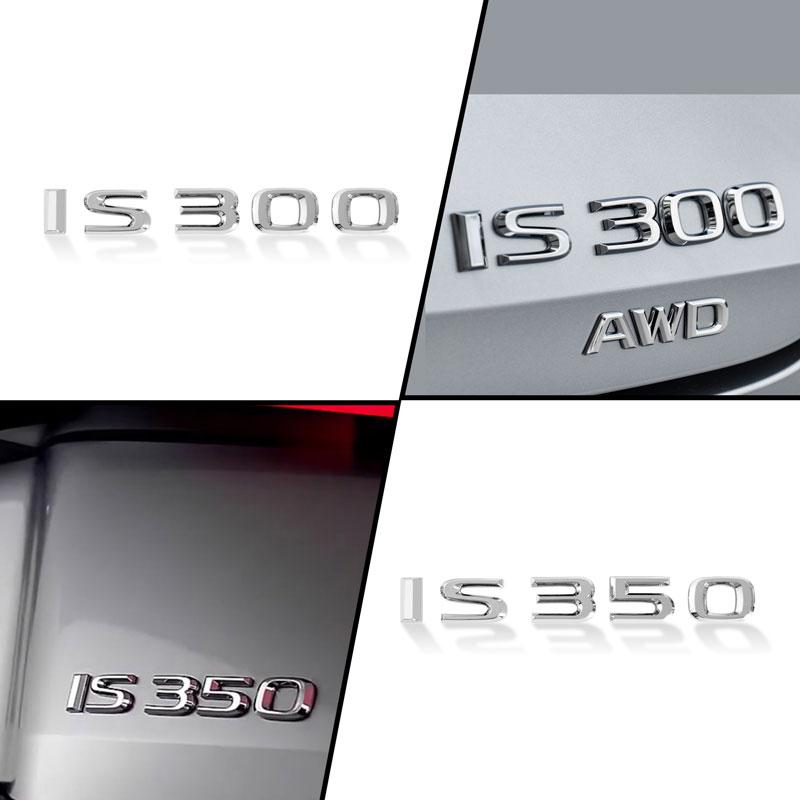 1Pcs Chrome Metal Black Silver IS200 IS300 IS250 IS350 ALTEZZA Logo Auto Body Rear Trunk Emblem Badge Sticker For Lexus