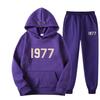 ESSENTIALS 1977 Модный флисовый комплект с худи - Унисекс Свободный крой Свитшот