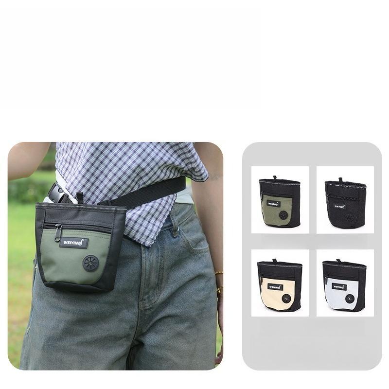 Magnetic Opening Dog Treat Pouch Portable Pet Training Bag With Poop Bag Dispenser For Outdoor Walking Training
