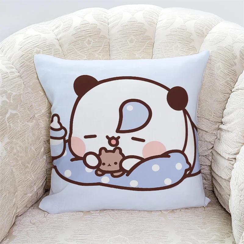Милые наволочки с принтом панды Бубу и Дуду, домашний декор, кавайная мультяшная анимация, наволочка для диванной подушки, наволочки для спальни