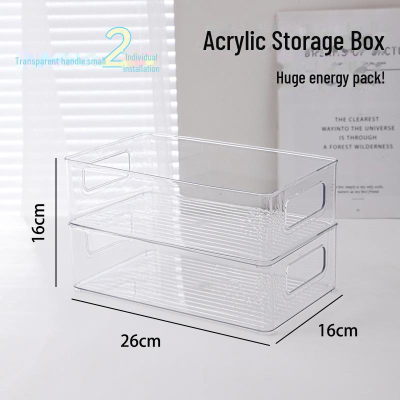 Прозрачный акриловый настольный ящик для хранения косметики и мелочей