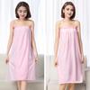 Microfiber Bath Dress Quick Absorbent Quick-Drying Anti-slip Adjustable Bust Sleeveless Press Button