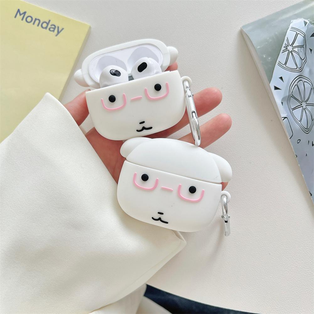 3D Big Head Dog Silicone Earphone Case Shockproof for Apple Airpods 3 4 Cover Airpods Pro2 4 Pro3 Headphone Case Cover