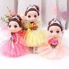 12 см Кукла Принцесса BJD с большими глазами, корейский макияж, сделай сам, 12 см BJD, милая, безопасный пластик, свадебное платье, мини-девочка, подарок на день рождения