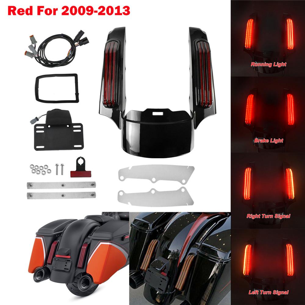 Motorcycle LED Rear Fender Extension Fascia For Harley Touring Electra Glide Street Road Glide Limited FLHR FLTRX 2014-2023 2024