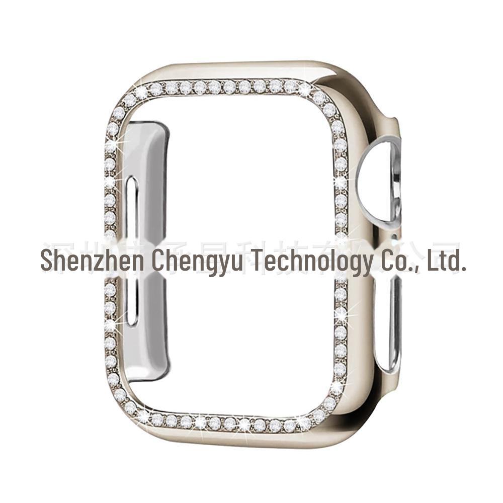 Apple Watch Series 8/7/SE/6/5/4/3/2/1 Тонкий корпус с гальваническим покрытием из бриллиантов