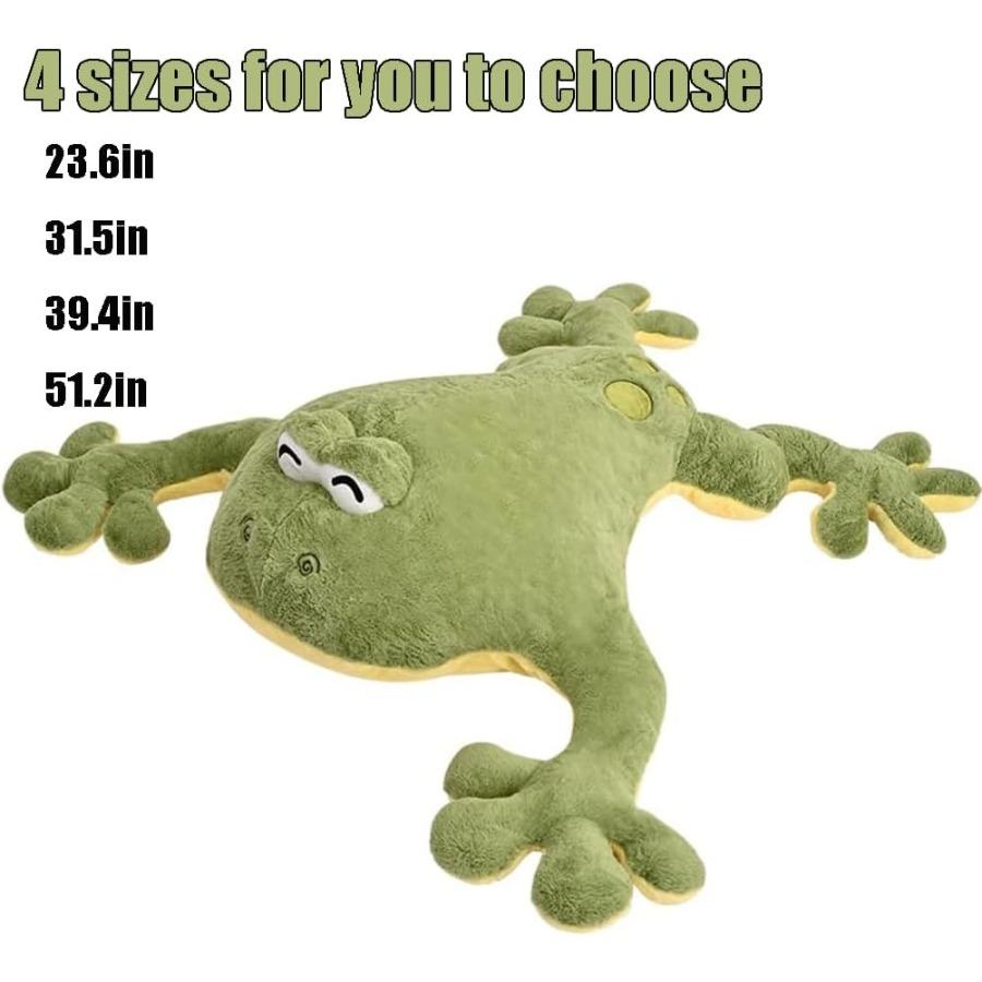 Big Green Frog Stuffed Animal Plush Toy 23.6in Hugging Pillow Present designed for Boys Girls great for daily use