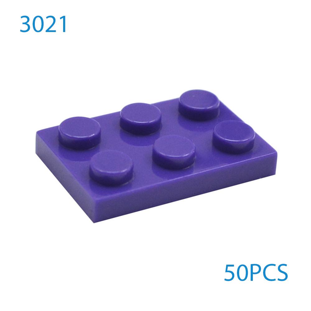 50 шт. DIY MOC Строительные блоки Тонкие Фигурки Кирпичики 2x3 Точки 12Цветов Образовательные Совместимые 3021 Игрушки для Детей Рождественский подарок