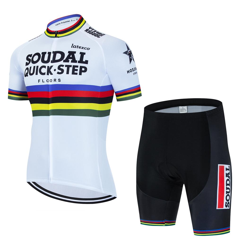 Men's Cycling Outfit Set  Quick Step Clothing 2026 Bicycles Clothes Summer Bike Jersey Cycle Jacket Man Spring Shorts Bib