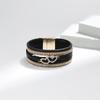 Bohemian Heart Accessories Многослойный кожаный браслет для женщин Классический браслет с магнитной пряжкой