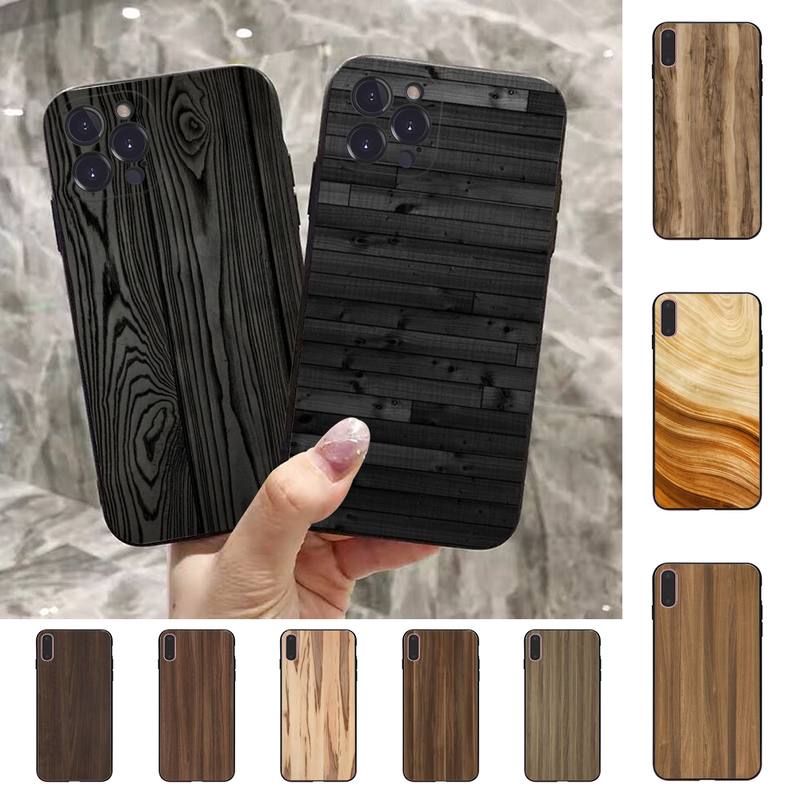 Carved Wood Phone Case For iPhone 13 Pro MAX 14 11 12 Mini X XS XR 6 7 8 Plus SE 2020 Soft TPU Cover