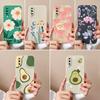 Чехол для телефона Huawei P60 Y5 Y6 Y7 P30 P40 Y9 Y9A Милый мультяшный узор с авокадо Мягкий чехол Гладкий жидкий силикон Противоударный чехол для корпуса Huawei