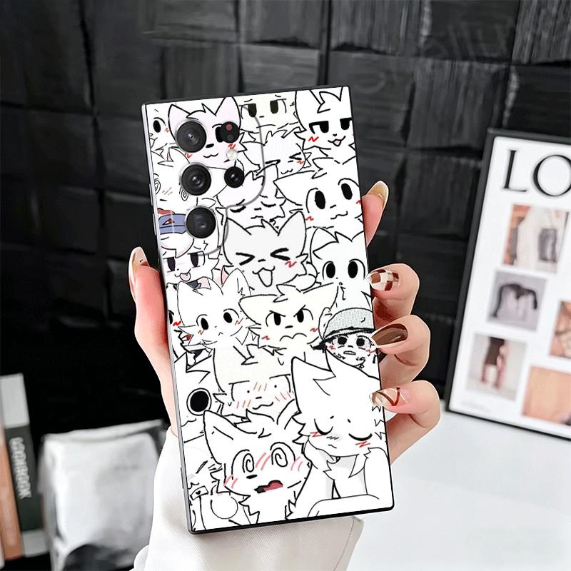 Cute B-Boykisser Catoon Soft Phone Case for Samsung Galaxy S26 S25 Edge S24 Ultra S23 Plus S22 S21 FE S20 Black Cover Back Shell
