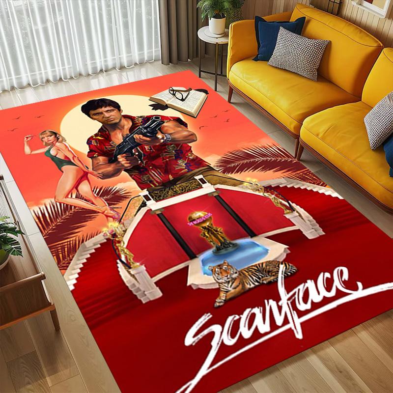 Scarface Living Room Non-Slip Area Rug Soft Carpet for Bedroom Game Playroom Sofa Office Home Decor Doormat Christmas Gift C9211128
