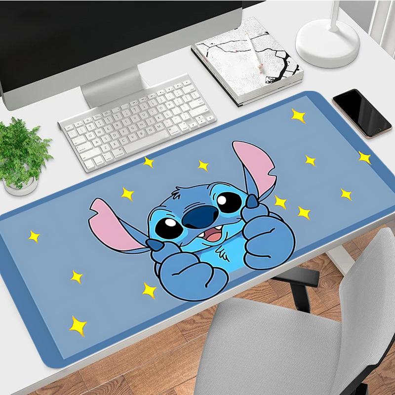 Stitch Night Xl Gaming Mouse Pad Nonslip Rubber Base Stitched Edge Waterproof Desk Mat For Pc Laptop Gamer Office Computer Accessories C92768