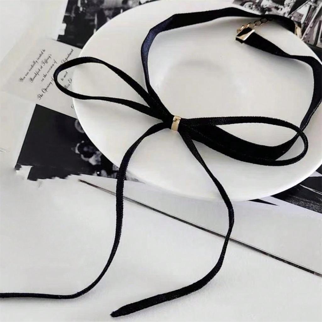 Velvet Bowknot Choker Necklace Timeless Elegant Retro Accessory for Multiple Occasions - Exclusively Designed for Women, Perfect for Daily Wear,