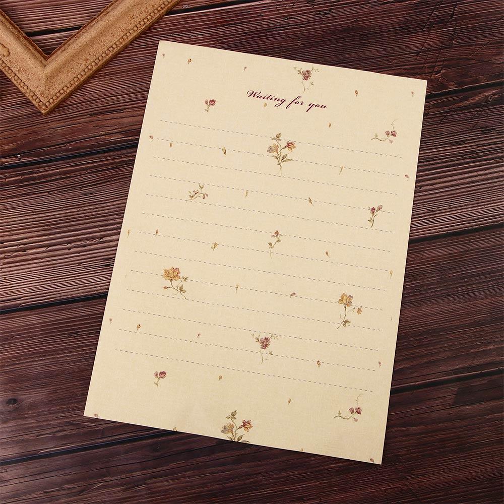 Letterform Letter Pad Valentine's Day Fresh Envelopes Letter Paper Elegant Floral Writing Paper