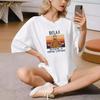 Женский топ с буквами Relax Design Harajuku с коротким рукавом, футболка с круглым вырезом, женские футболки с принтом, хлопковые футболки с коротким рукавом