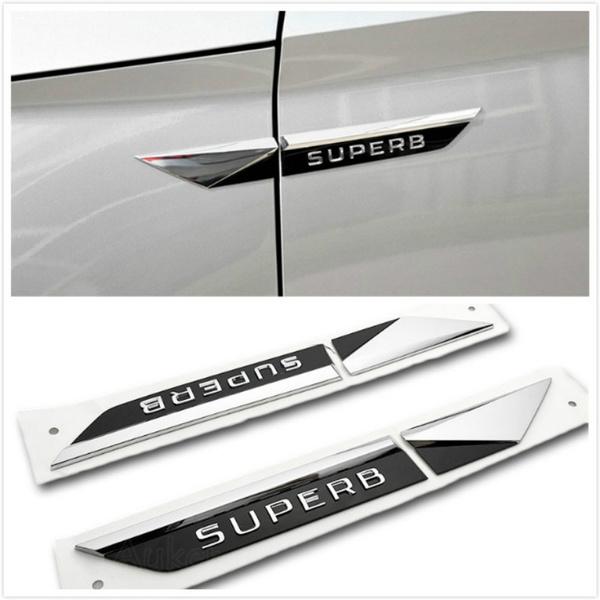 Для Skoda Superb 2017 2020 Автомобиль Оригинальное Эмблема Значок Крыла Бокового Крыла Двери Логотип Автомобиля Накладка Наклейка Отделка Автостайлинг Наклейка