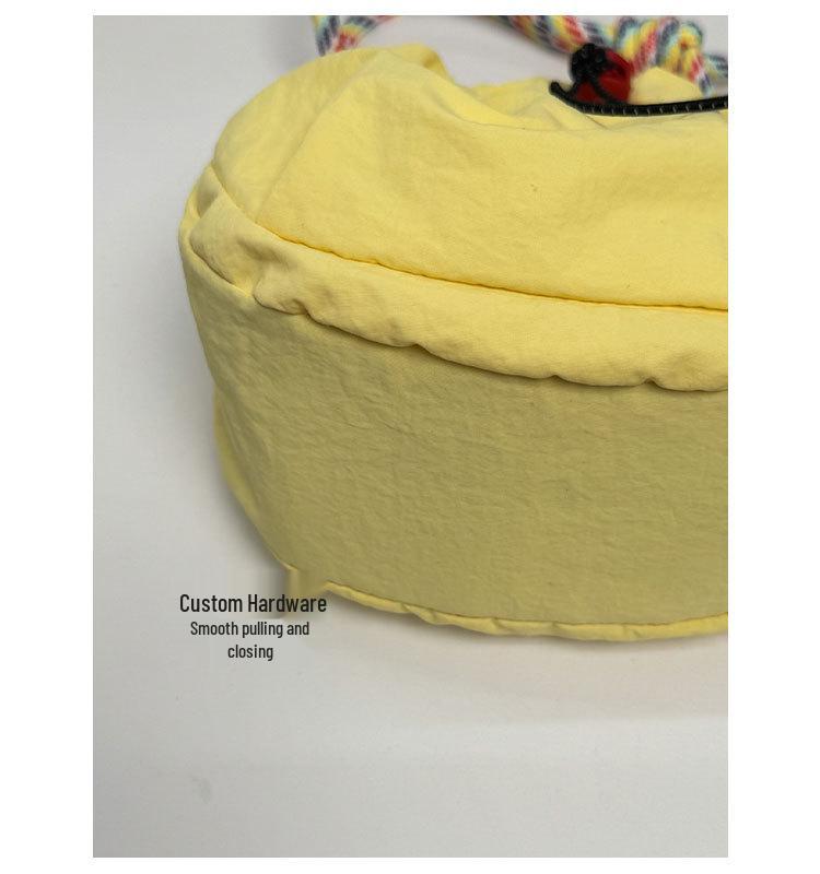 Кроссбоди-сумка-ведро в корейском стиле - Новинка 2026 года, Складная спортивная сумка на шнурке, Универсальный повседневный женский аксессуар