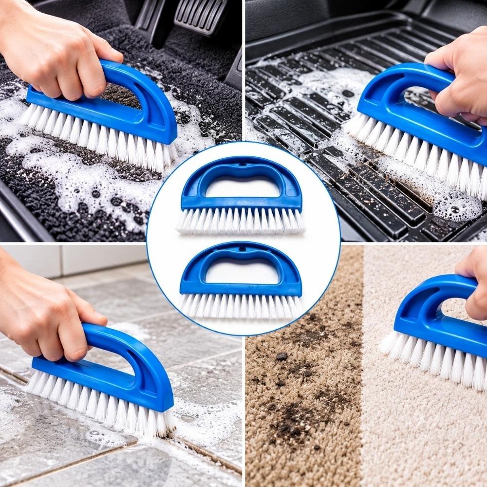 Curved Handle Gap Brush Fine Bristle Scrubber Brush Durable Car Cleaning Brush Car Floor Mats
