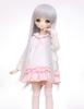 Linfairy 8-9 Inch 1/3 Size Doll Wig, Figure, BJD Long Wig (Silver)